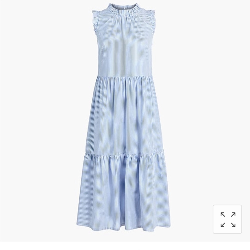 JCrew Tiered midi ruffle dress (worn once)